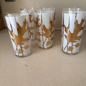 Gold Leaf Highball Glass Set